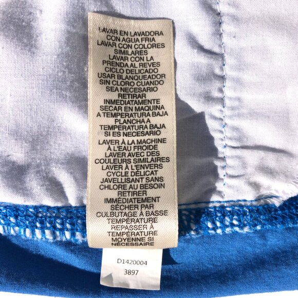 DKNY Jeans Shorts Size 4 Cobalt Blue Roll Tab Chino Cotton Blend Five Pocket - Picture 14 of 14